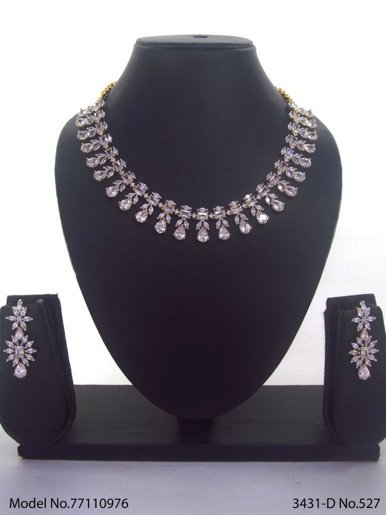 Made in India | Cz Necklace Set - Style 1 - Amaara World