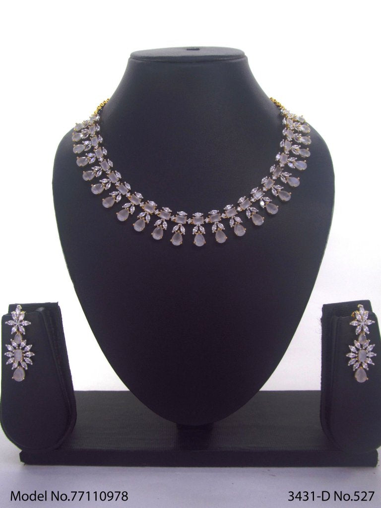 Made in India | Cz Necklace Set - Style 2 - Amaara World
