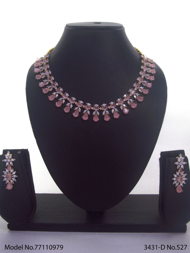 Made in India | Cz Necklace Set - Style 3 - Amaara World