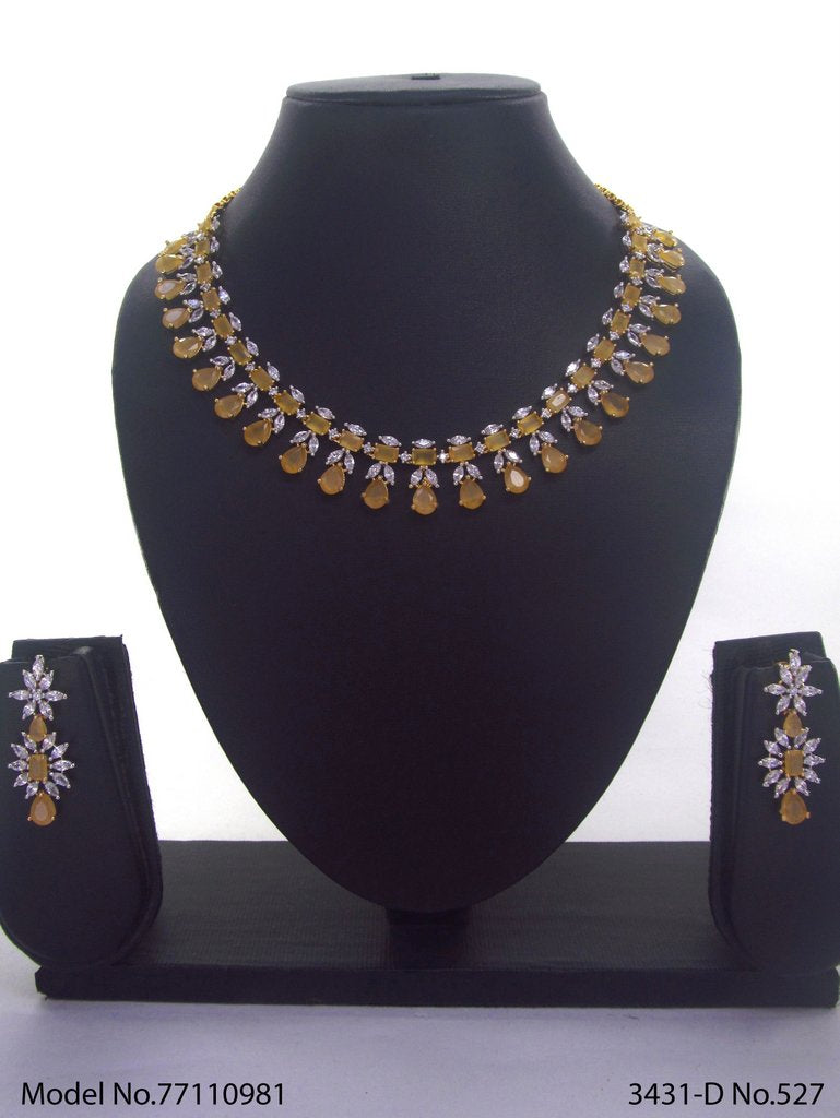 Made in India | Cz Necklace Set - Style 4 - Amaara World