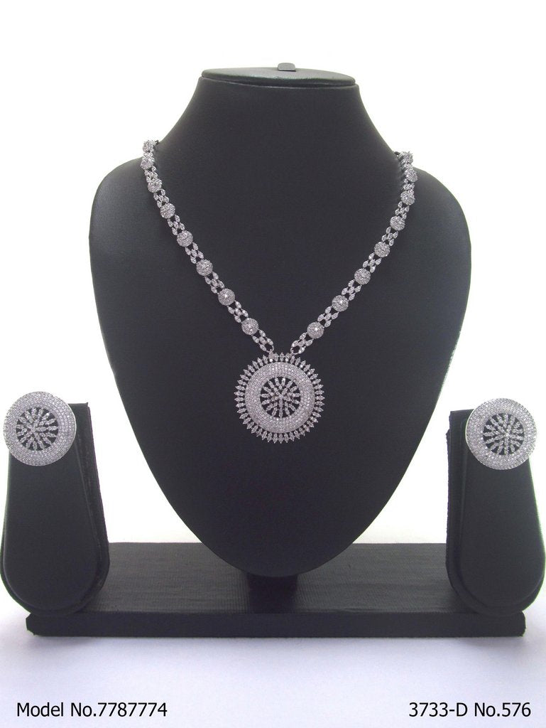 Original Cz Traditional Necklace - View 2 - Amaara World