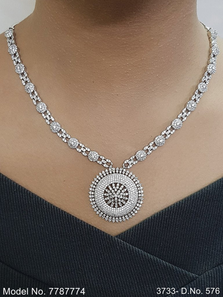 Original Cz Traditional Necklace - View 3 - Amaara World