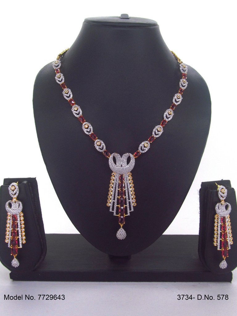 Handmade Traditional Masterpiece Zircon Jewelry Set - Style 3 - Amaara World