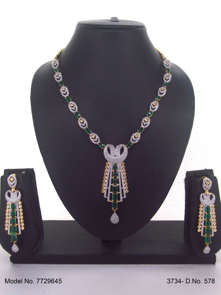 Handmade Traditional Masterpiece Zircon Jewelry Set - Style 4 - Amaara World