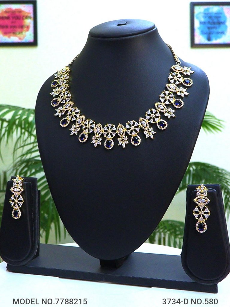 Original Cz Traditional Necklace - Style 1 - Amaara World