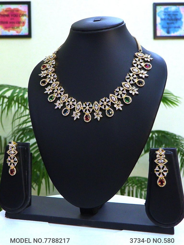 Original Cz Traditional Necklace - Style 2 - Amaara World