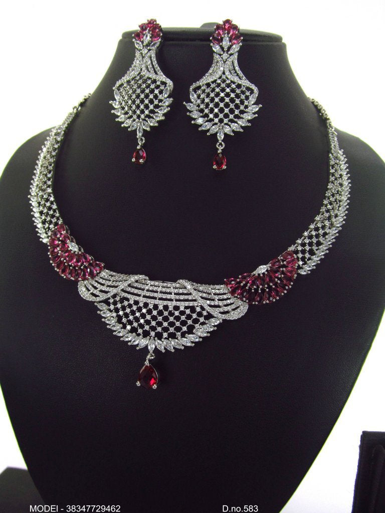 Original Cz Traditional Necklace - Style 2 - Amaara World