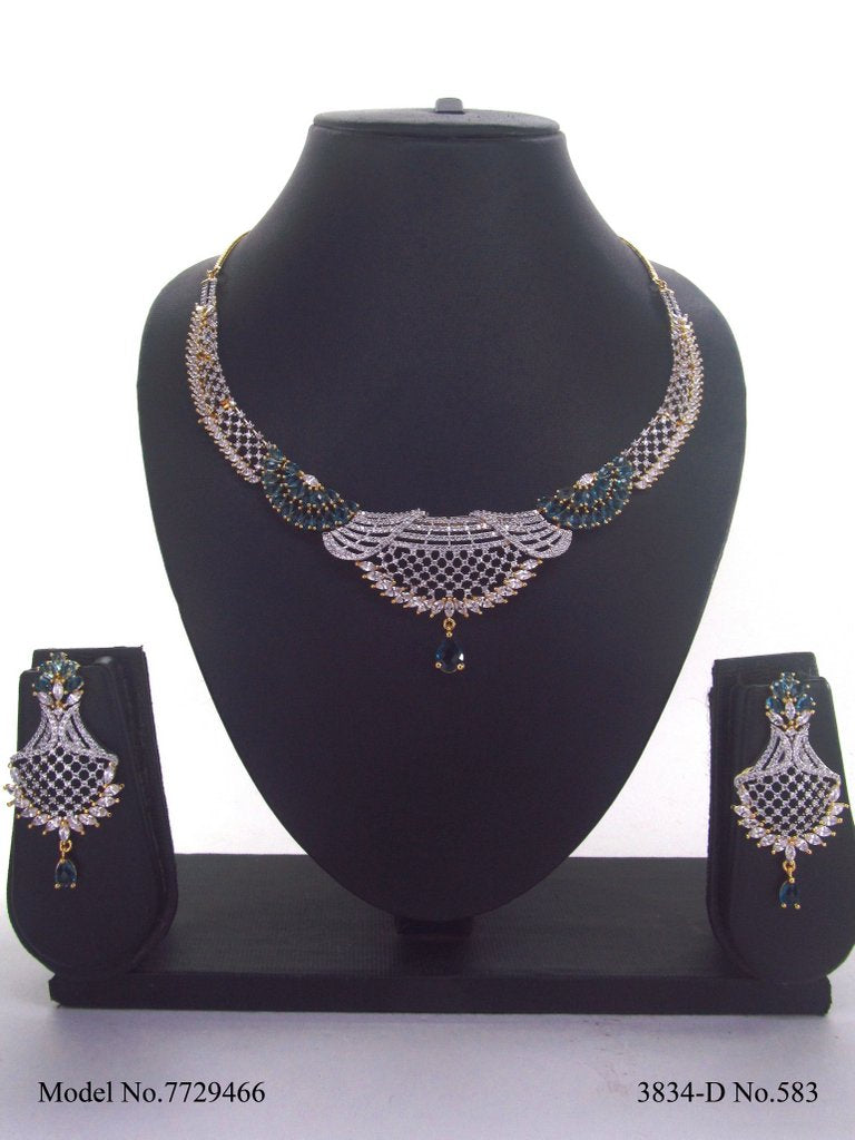 Original Cz Traditional Necklace - Style 4 - Amaara World