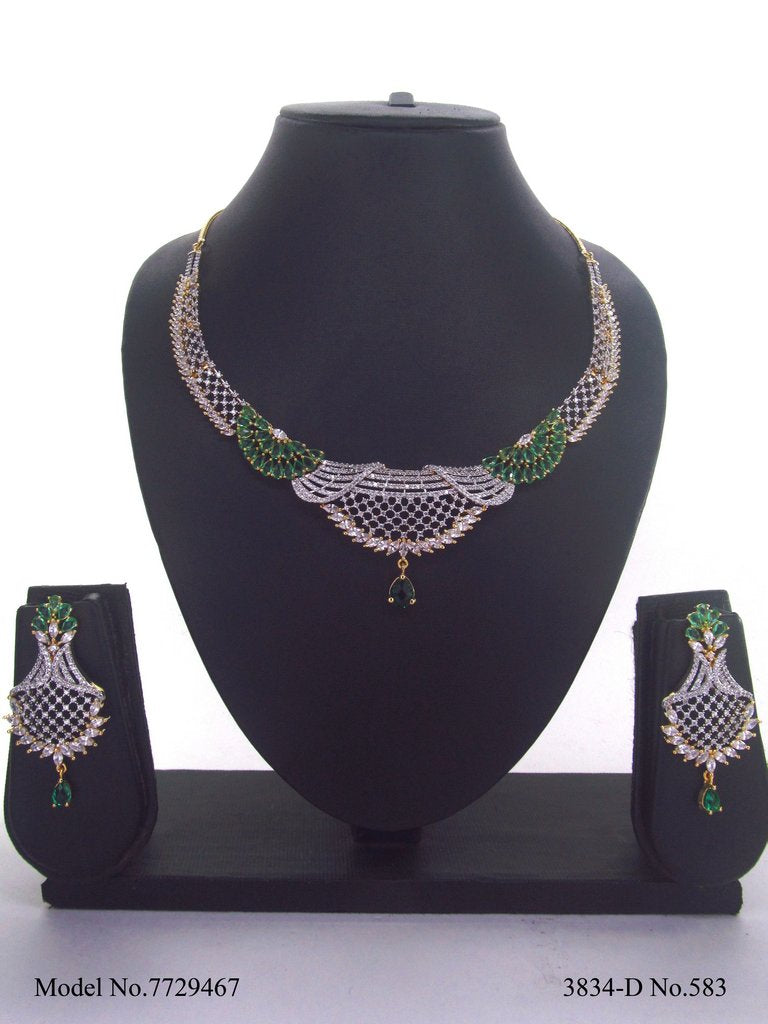 Original Cz Traditional Necklace - Style 5 - Amaara World