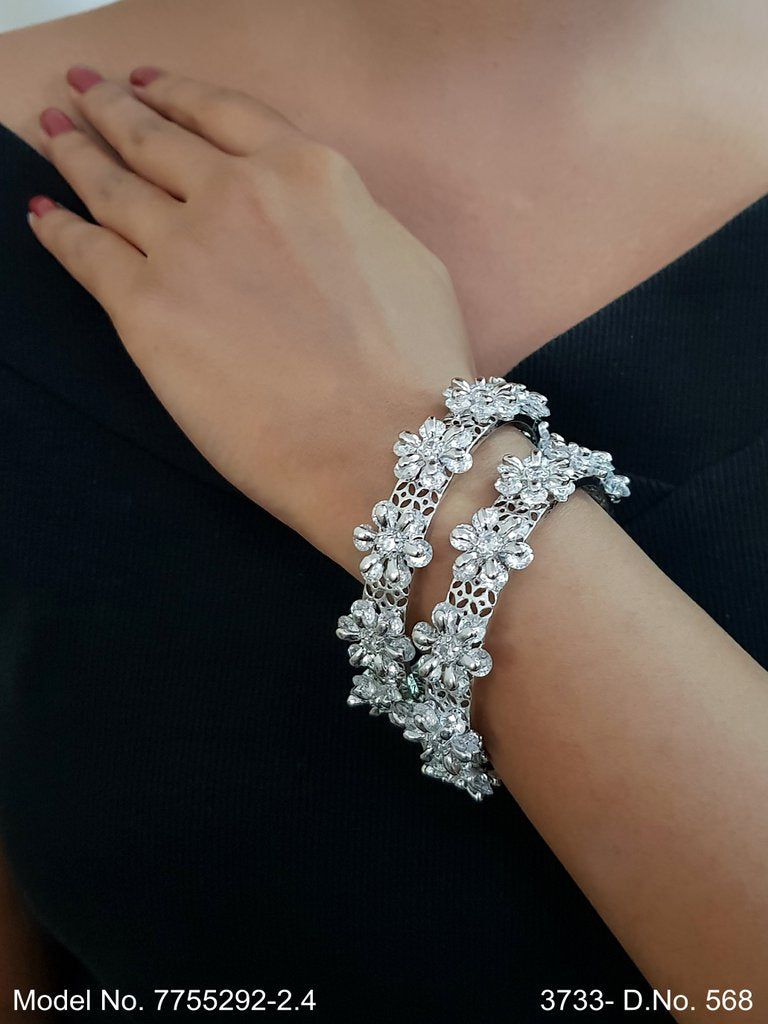 Royal Spark CZ Bangles - View 2 - Amaara World