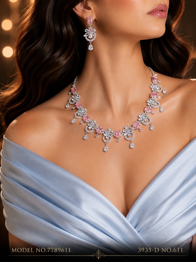Gift Necklace Set in CZ - Style 7 - Amaara World
