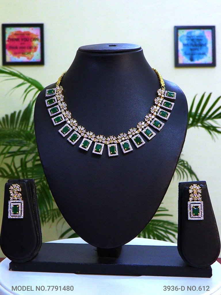 Original Cz Traditional Necklace - Style 5 - Amaara World