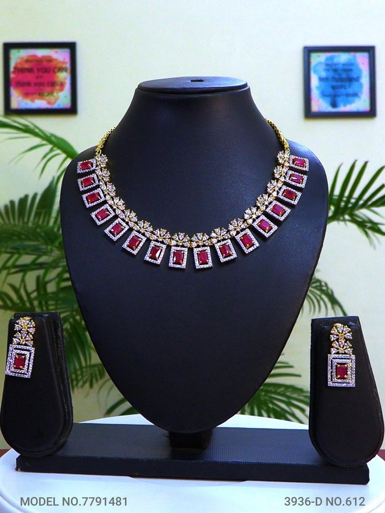 Original Cz Traditional Necklace - Style 6 - Amaara World