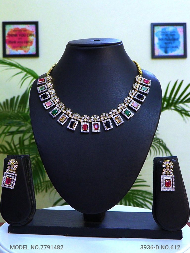 Original Cz Traditional Necklace - Style 7 - Amaara World