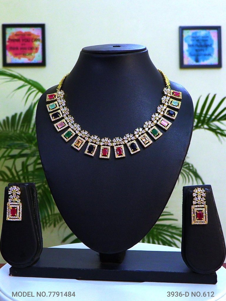Original Cz Traditional Necklace - Style 8 - Amaara World
