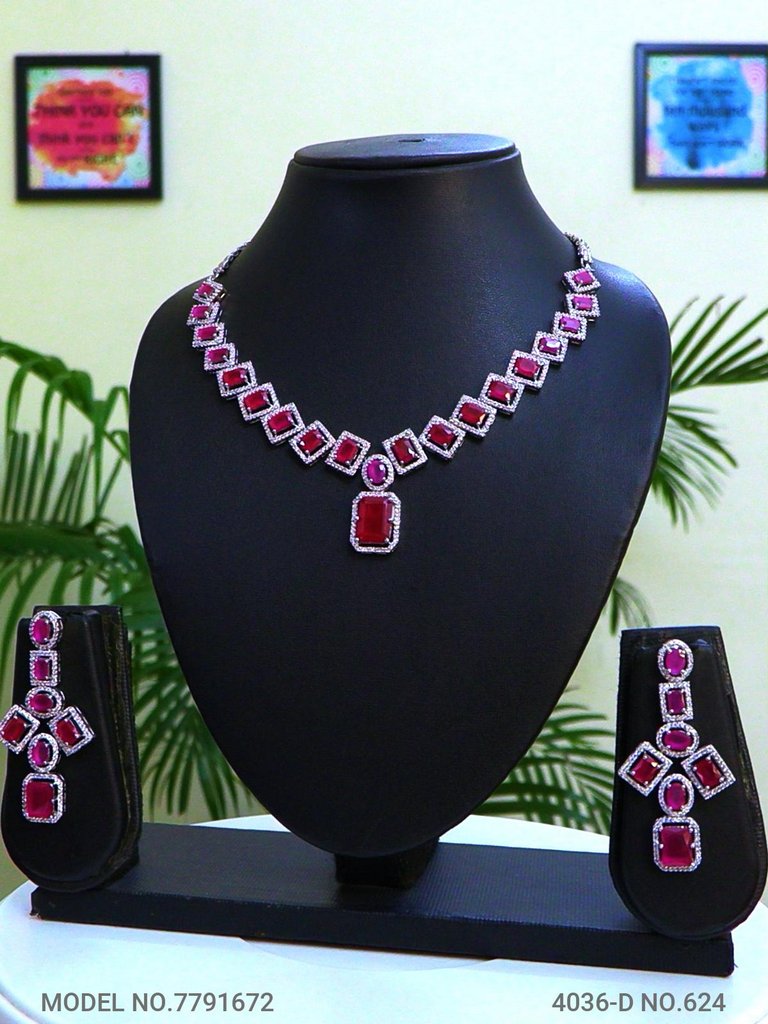 Original Zircon Necklace Set - Style 3 - Amaara World