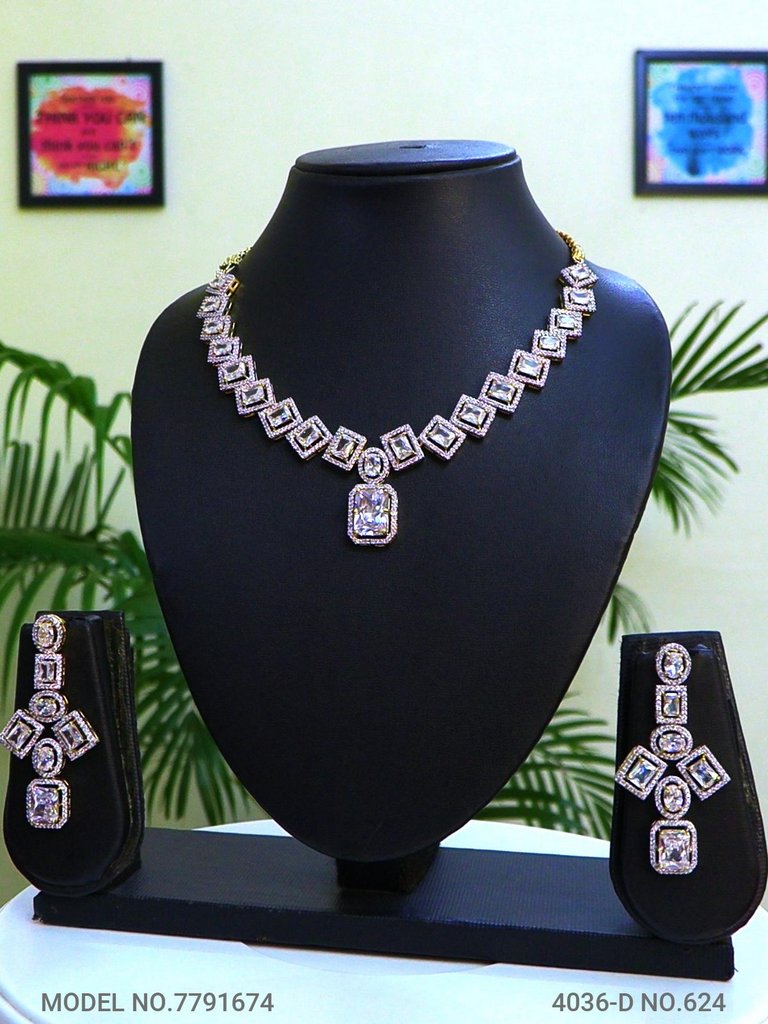 Original Zircon Necklace Set - Style 4 - Amaara World
