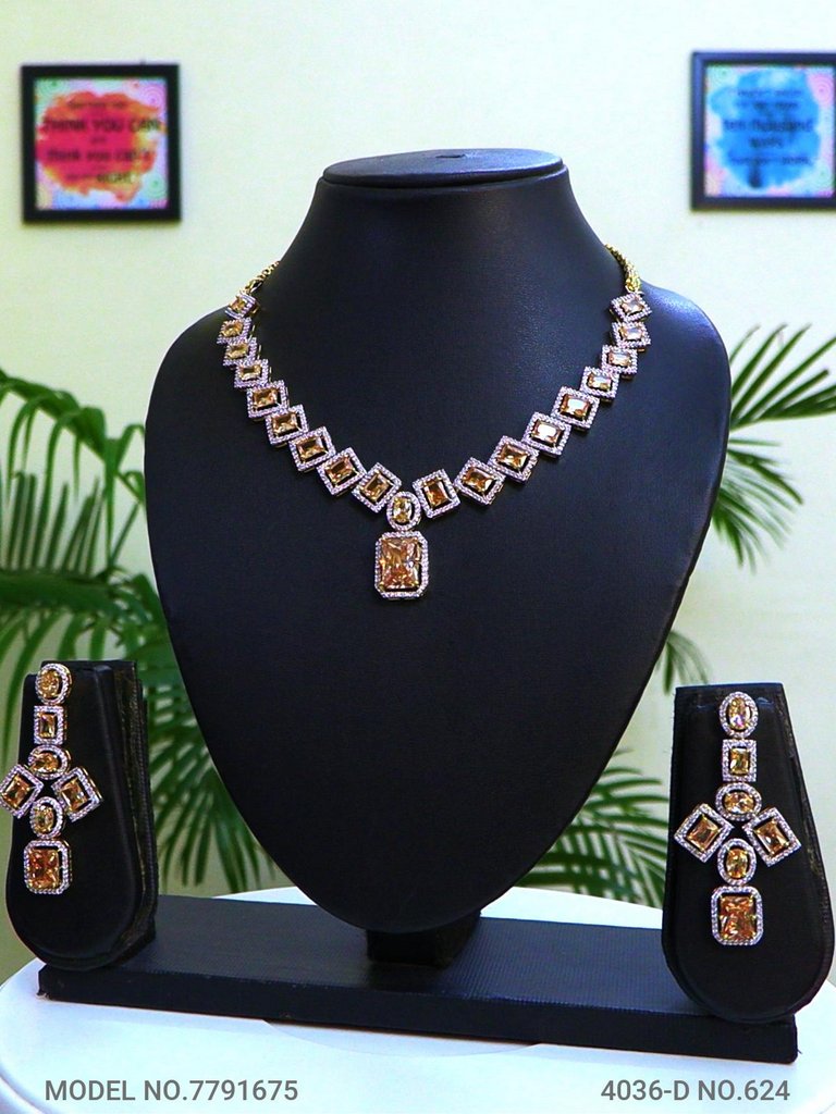 Original Zircon Necklace Set - Style 5 - Amaara World