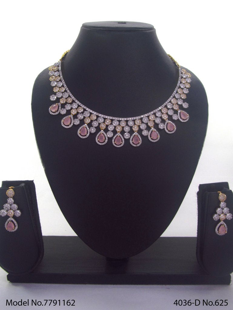Artificial Diamond Cz Jewelry Set - Style 1 - Amaara World