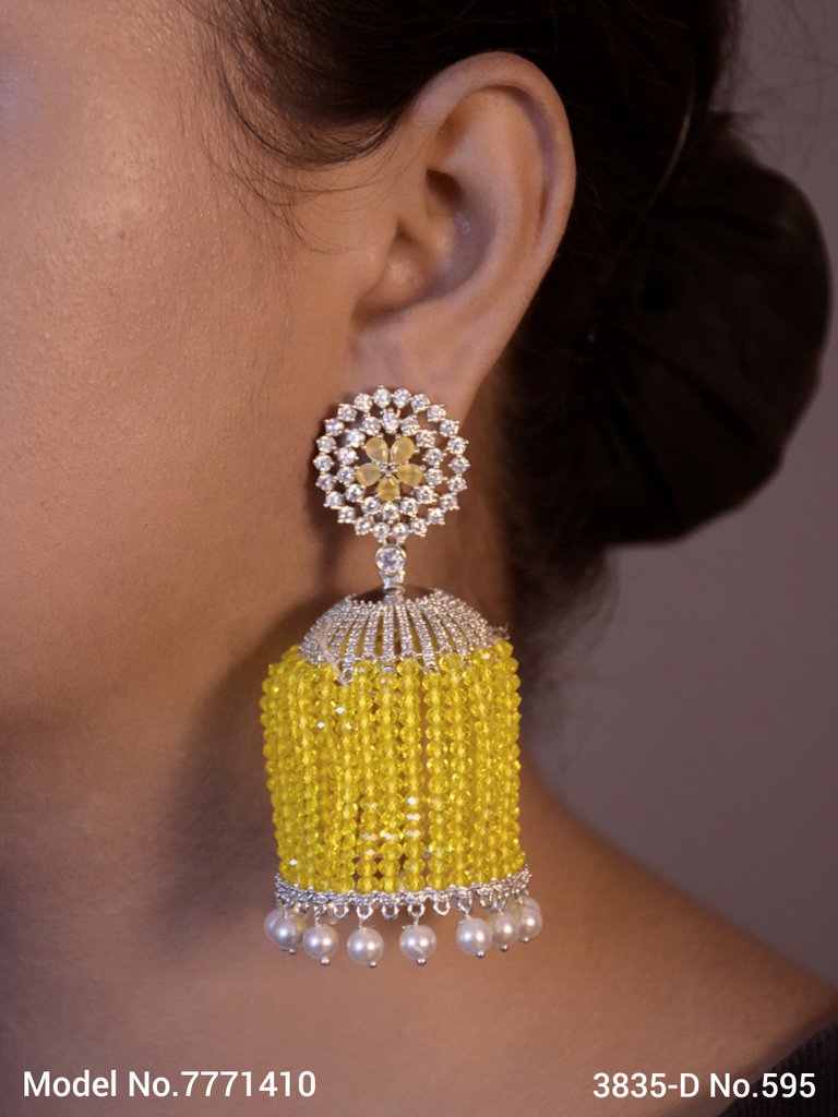 Cz Fashion Earrings | Handcrafted - Style 1 - Amaara World