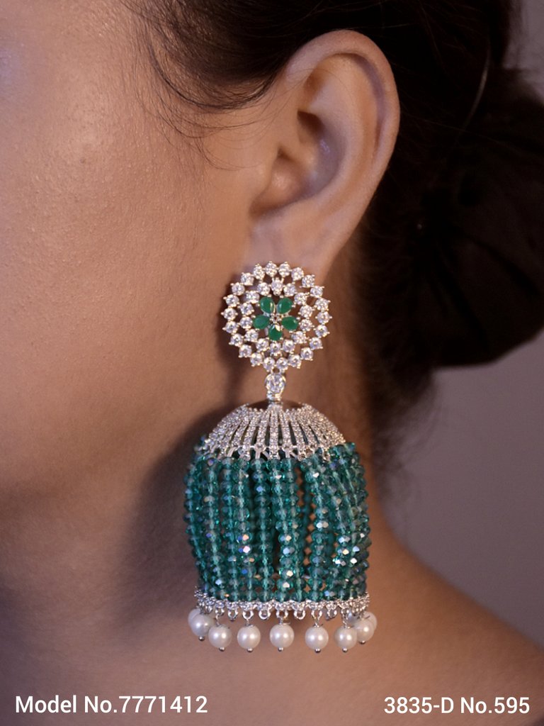Cz Fashion Earrings | Handcrafted - Style 2 - Amaara World
