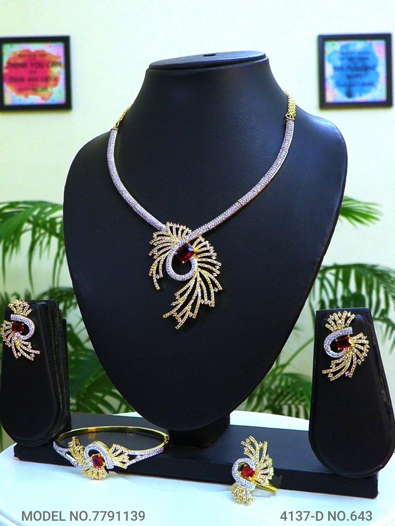Original Zircon Necklace Set - Style 1 - Amaara World