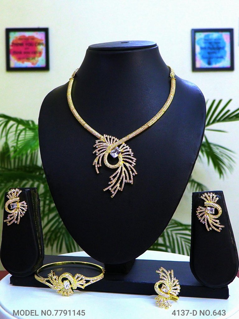 Original Zircon Necklace Set - Style 6 - Amaara World