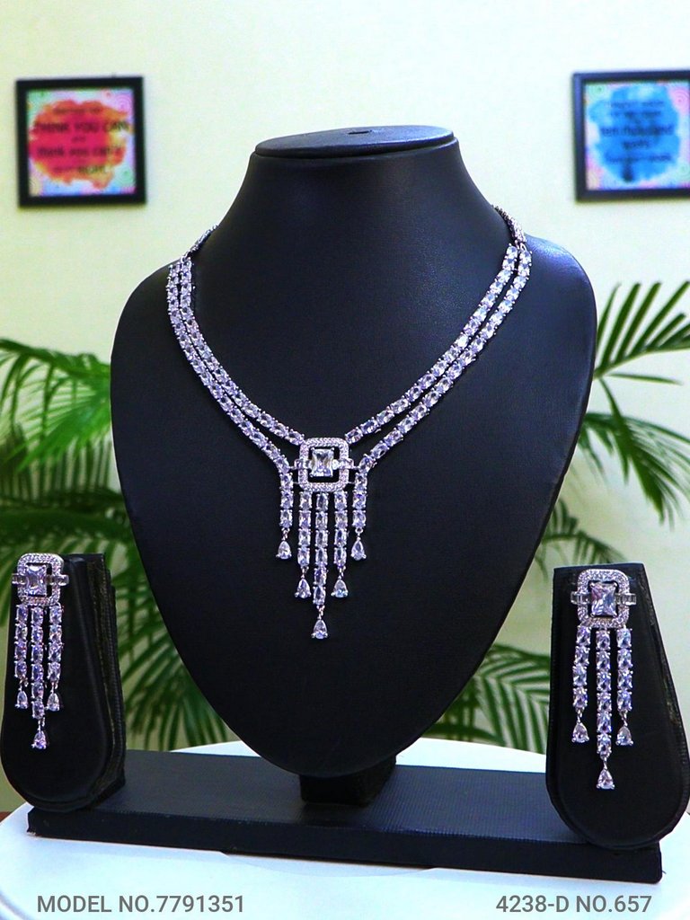 Original Zircon Necklace Set - Style 1 - Amaara World