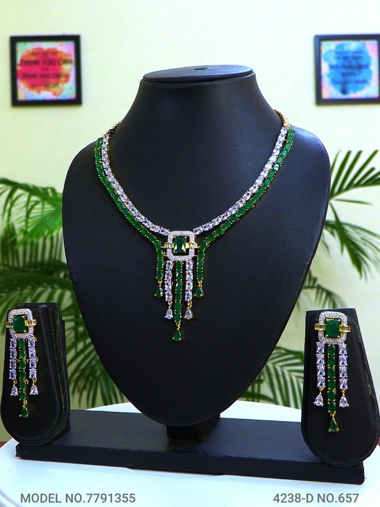 Original Zircon Necklace Set - Style 5 - Amaara World