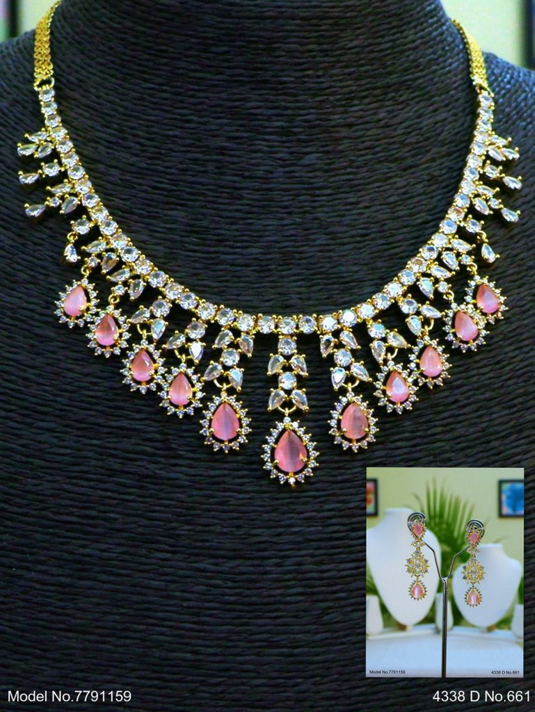 Imitation Diamond Cz Jewelry Set - View 3 - Amaara World