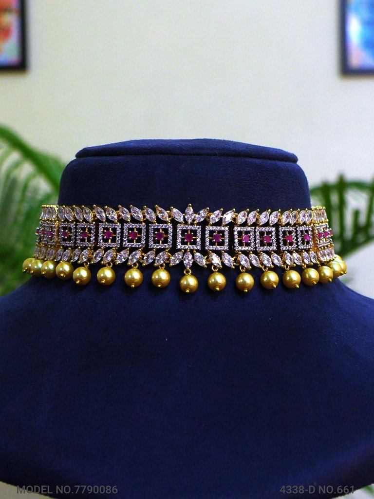Gift Necklace Set in CZ - View 2 - Amaara World