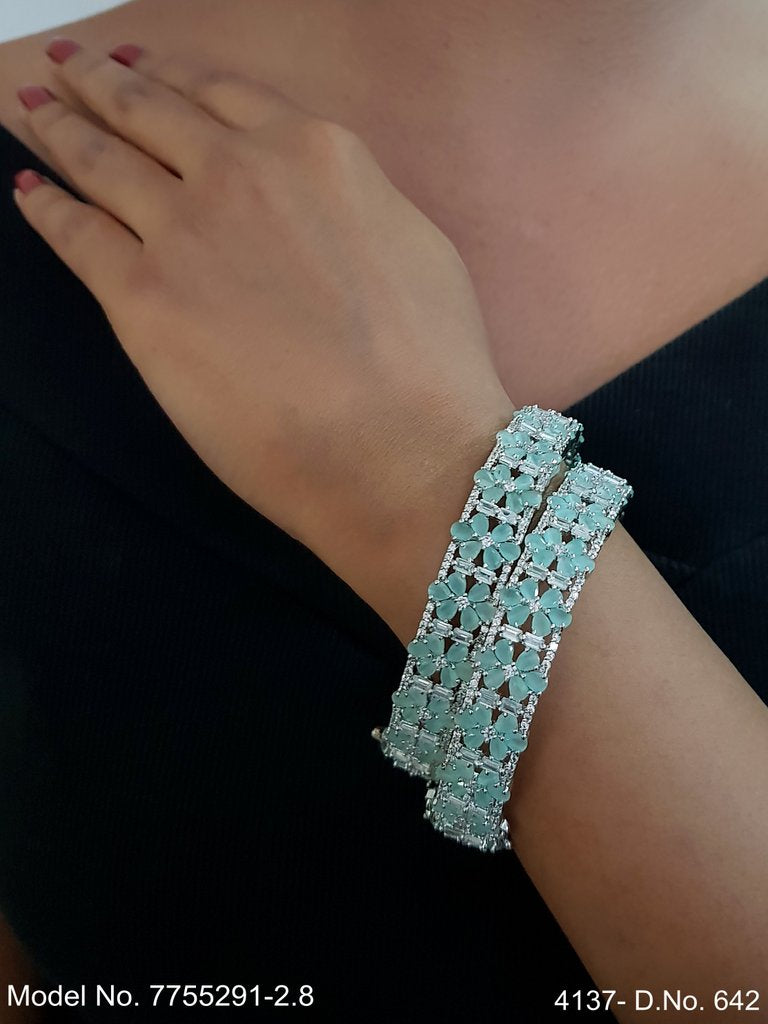 Diamond Glow Bangles - View 2 - Amaara World