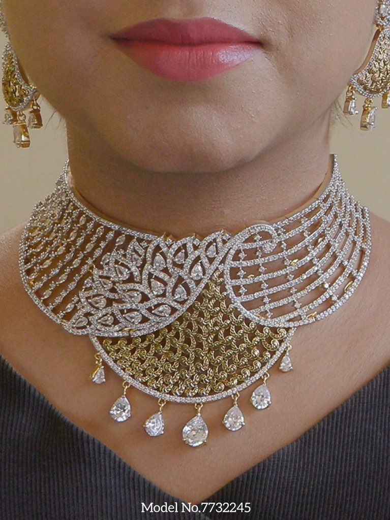 Artificial Diamond Jewelry Set for Brides - View 2