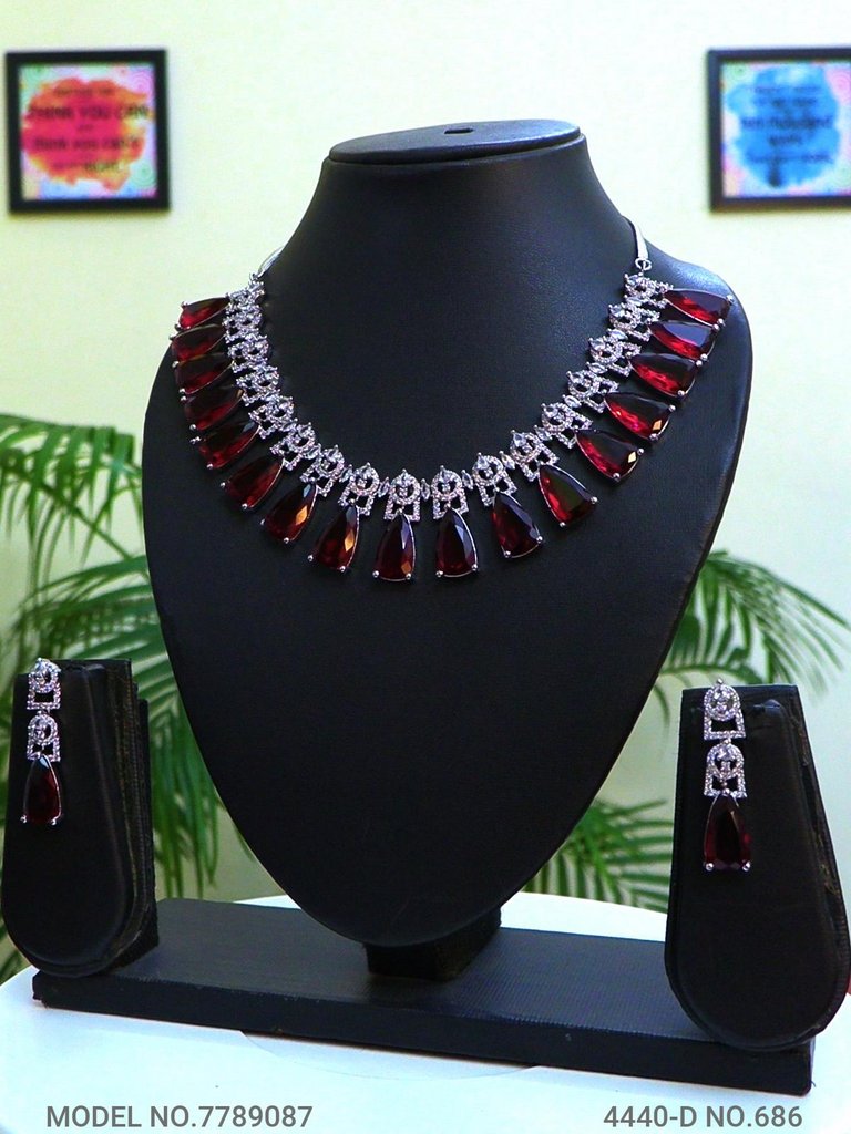 Original Cz Traditional Necklace - Amaara World USA - SKU 7789087