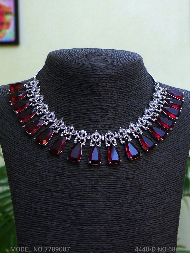 Original Cz Traditional Necklace - View 2 - Amaara World