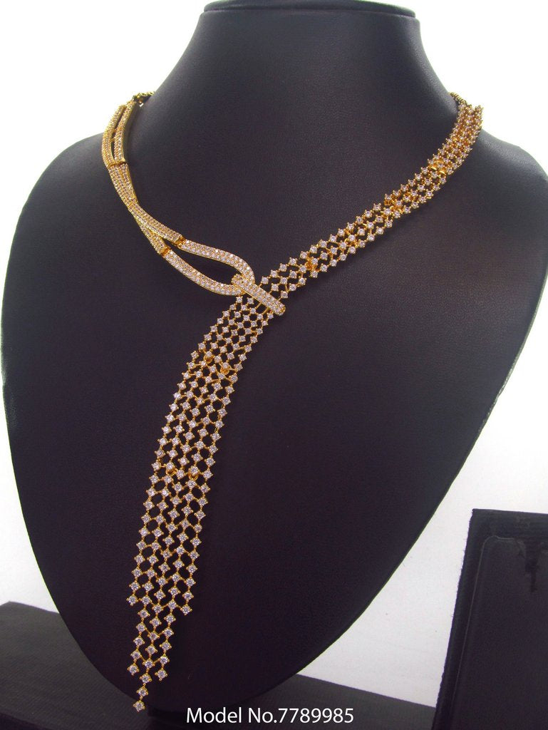 Statement American Diamond Set - View 2 - Amaara World