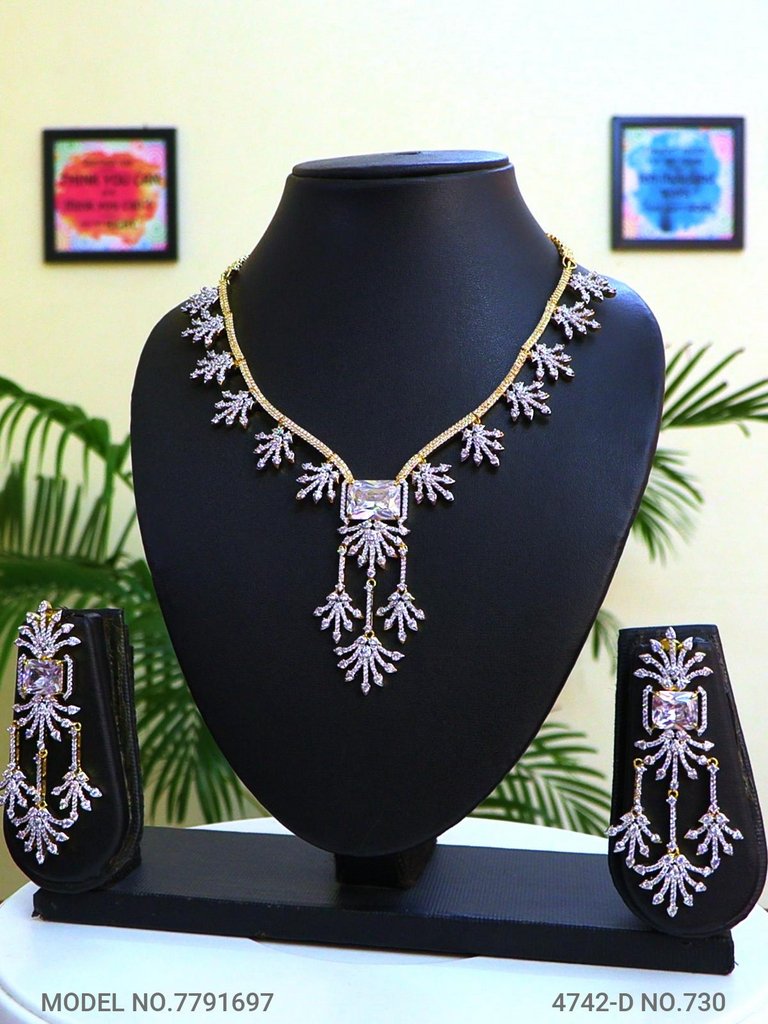 Original Zircon Necklace Set - Style 4 - Amaara World
