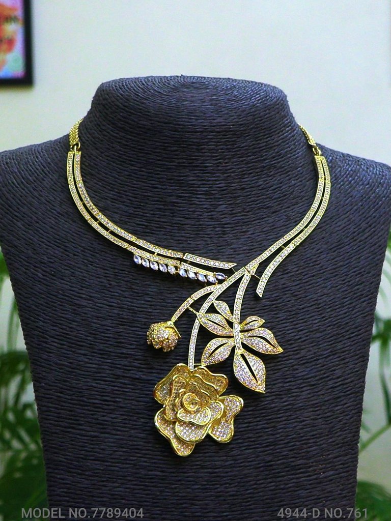 Gift Necklace Set in CZ - View 2 - Amaara World