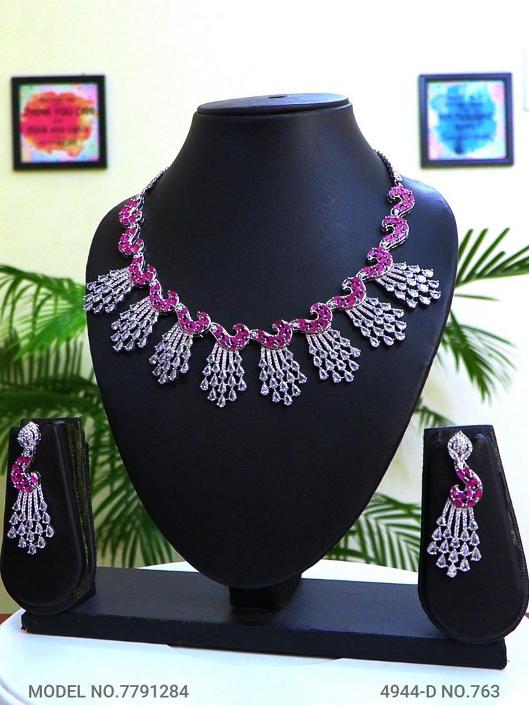 Imitation Diamond Cz Jewelry Set - Style 2 - Amaara World