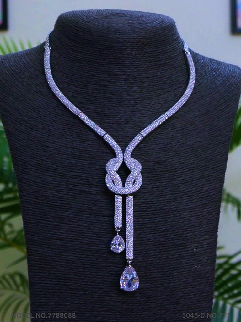 Traditional Design | American Diamond Jewelry Set - View 2