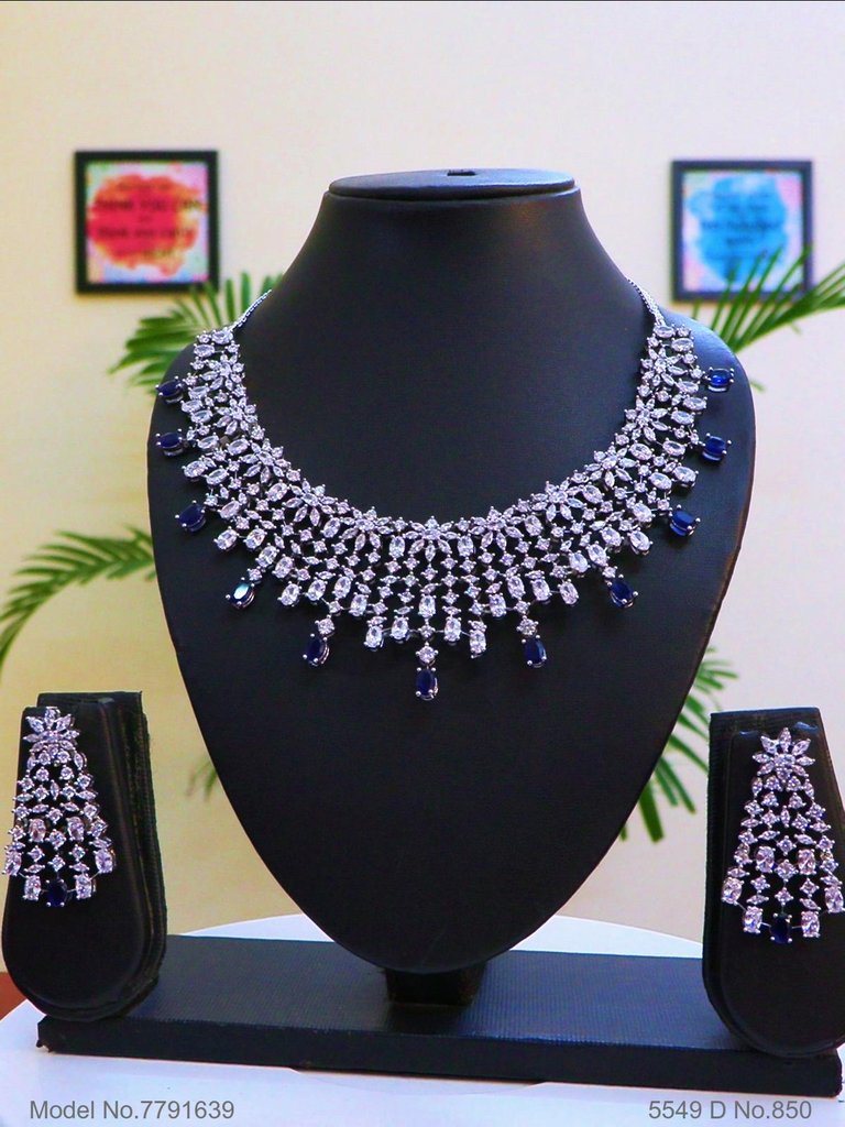 Traditional Zirconia Jewelry Set for Classy Women - Style 2 - Amaara World