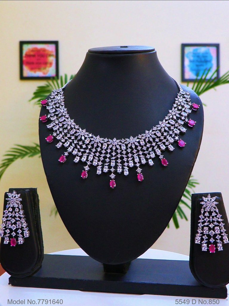 Traditional Zirconia Jewelry Set for Classy Women - Style 3 - Amaara World