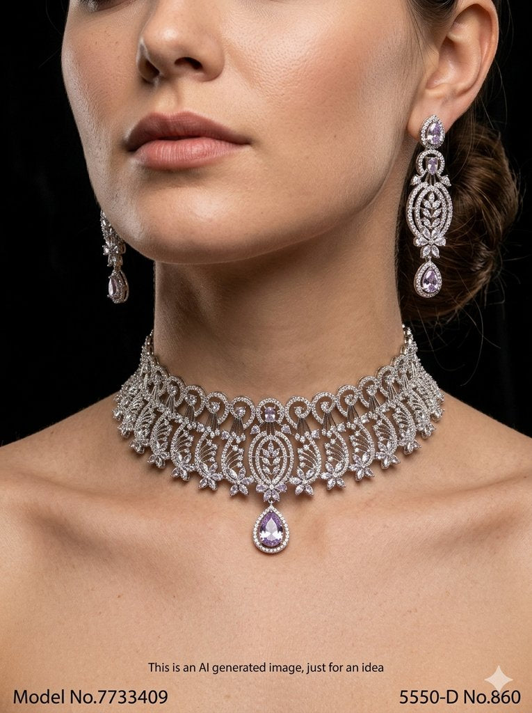 Artificial Diamond Cz Jewelry Set