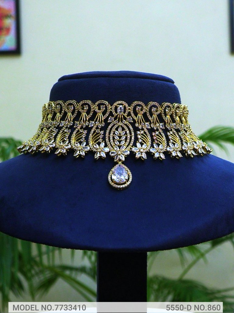 Articfical Diamond AD Necklace Set