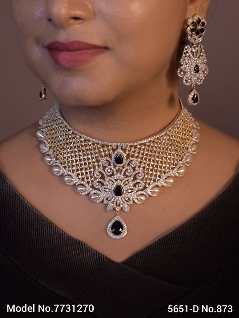 Wedding Jewellery Set for Brides / Gifts / Parties - 7731266 - Color variant