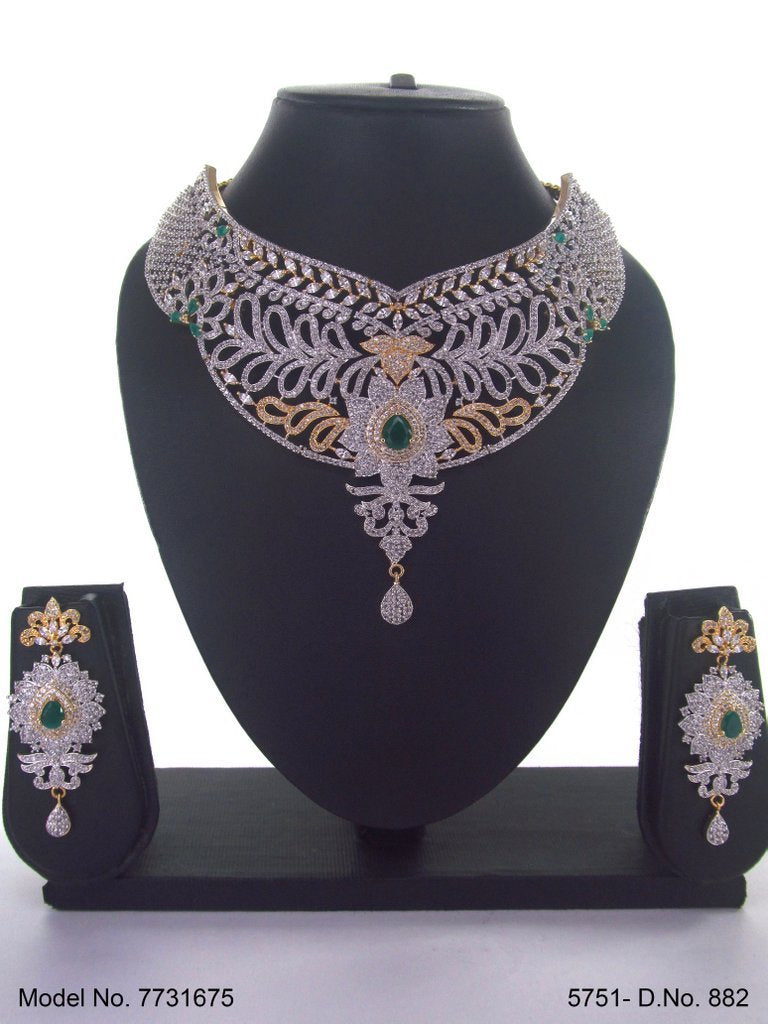American Diamond Necklace Set - 7731672 - Color variant