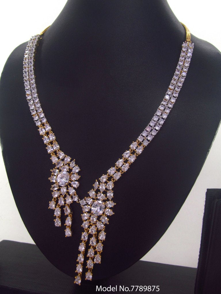 Original Zircon Necklace Set - View 2 - Amaara World