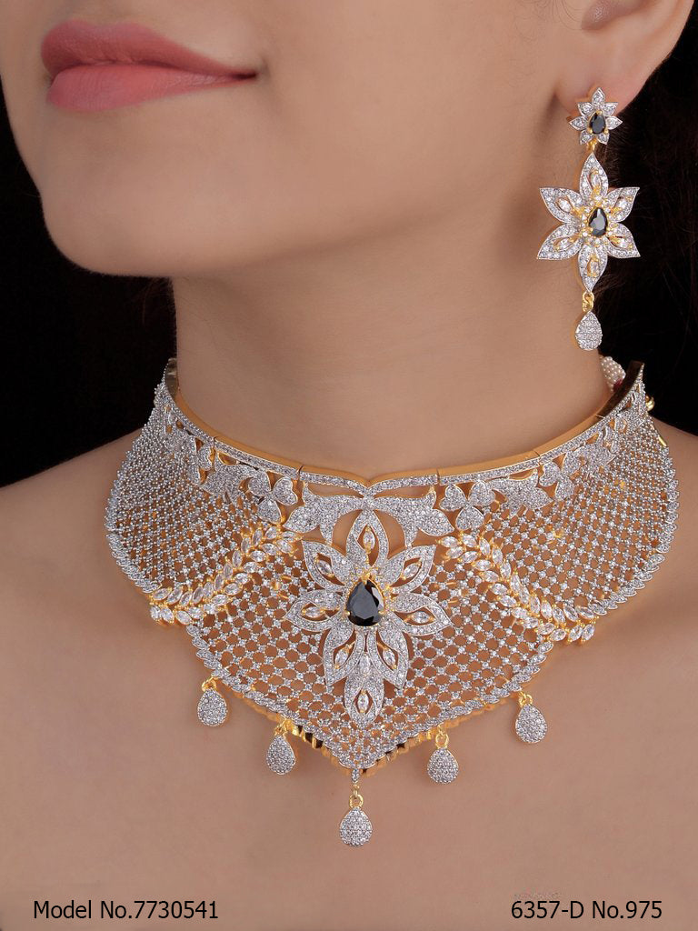 American Diamond Necklace Set - 7730539 - Color variant