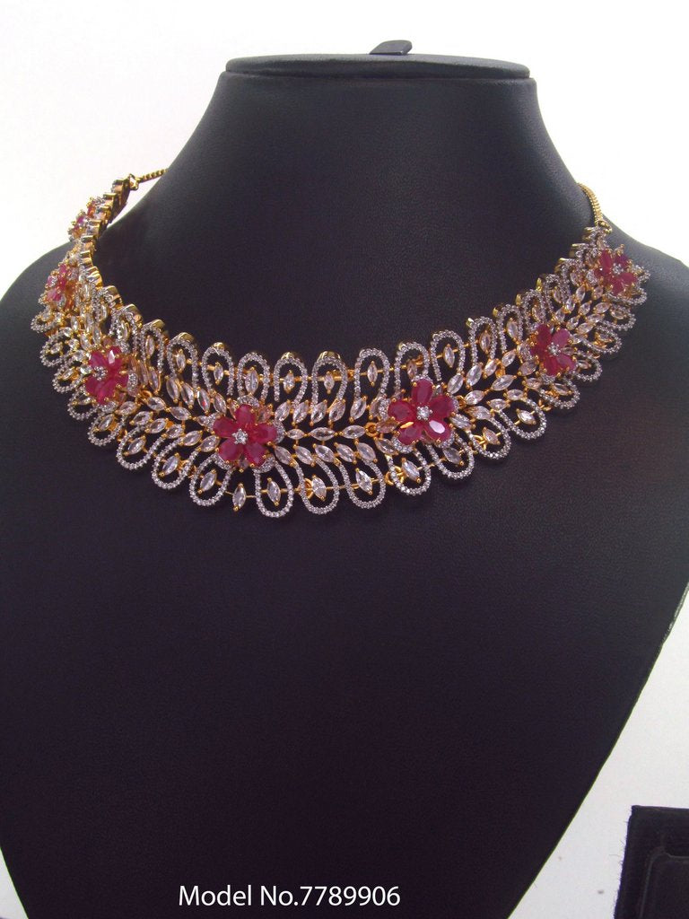 Artificial Diamond Cz Jewelry Set - View 2 - Amaara World