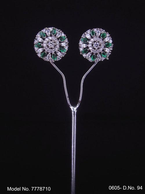 Crystal zircon studs with AAA star cut